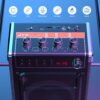 JYX Karaoke Machine with 2 UHF Wireless Microphones, Bass/Treble Bluetooth Speaker with LED Light, Support TWS, AUX in, FM, REC, Supply for Party/Adults/Kids - Image 4
